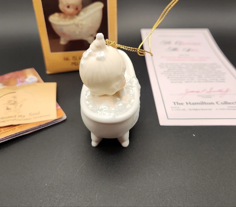 Precious Moments 1987 Ornament He Cleansed My Soul